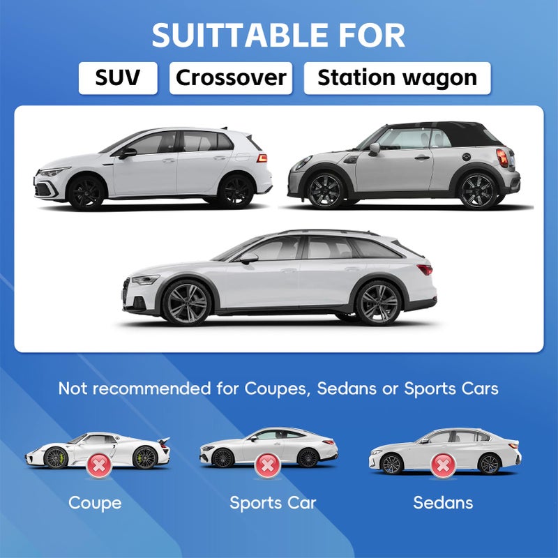 Molebt غطاء سيارة Molebt SUV مقاوم للماء في جميع الأحوال الجوية للسيارات مناسب عالميًا لشركة Hyundai Santa Fe/Tucson Jeep Cherokee Toyota RAV4 Volkswagen Tiguan Ford Edge Nissan Murano Mazda CX-5 إلخ. - Image 5